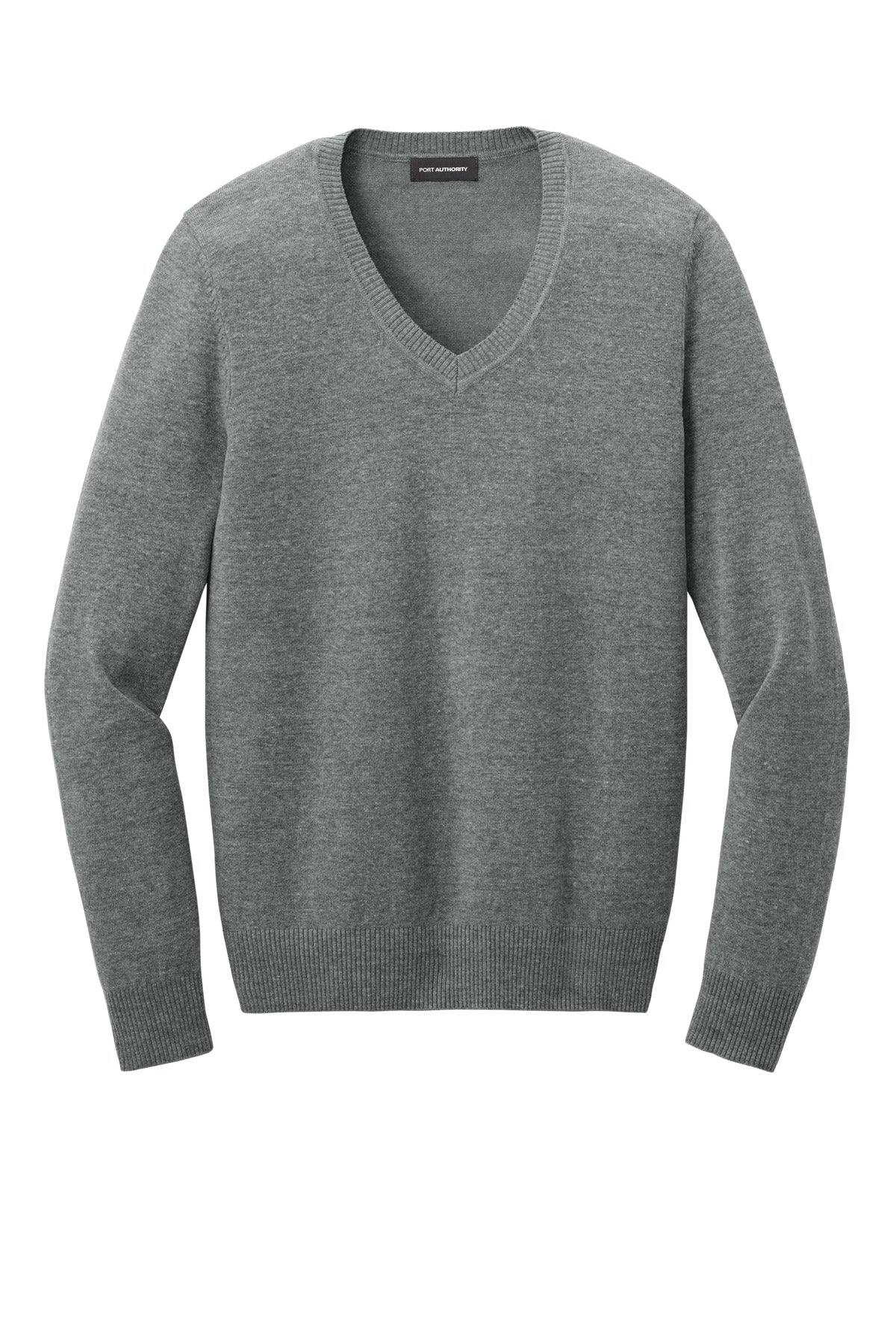 Custom Embroidered Port Authority Polos/Knits in Medium Heather Grey