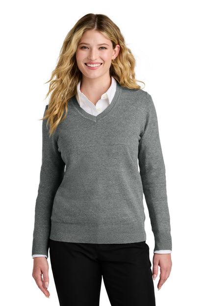 Custom Embroidered Port Authority Polos/Knits in Medium Heather Grey