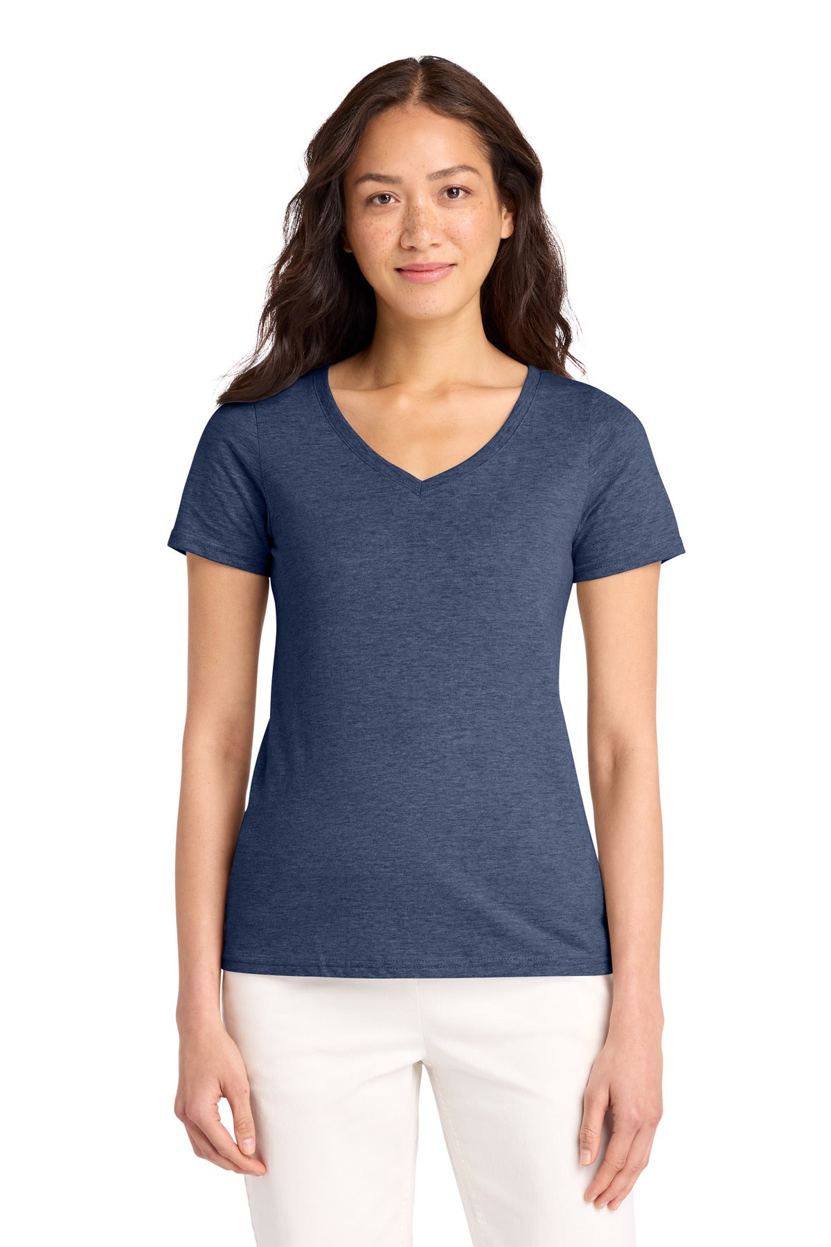 Custom Embroidered Volunteer Knitwear T-Shirts  in Heather Navy