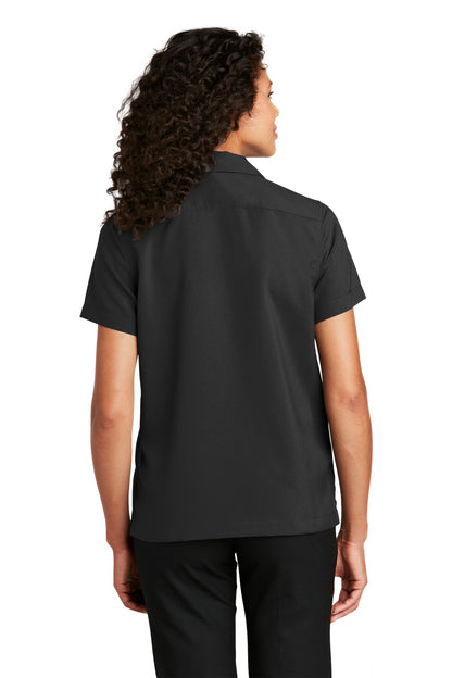 Custom Embroidered Port Authority Women's Short Sleeve Performance Staff Shirt LW400,Black