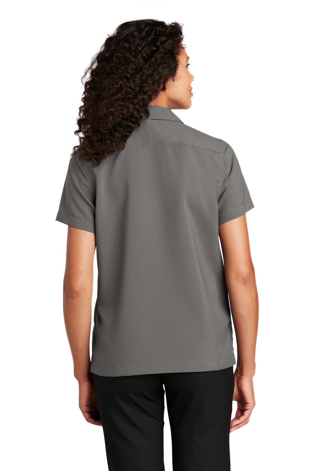 Custom Embroidered Port Authority Women's Short Sleeve Performance Staff Shirt LW400,Graphite