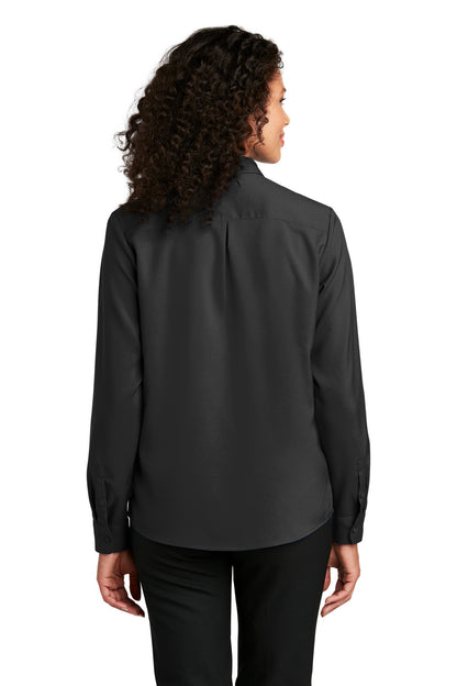Custom Embroidered Port Authority Women's Long Sleeve Performance Staff Shirt LW401,Black