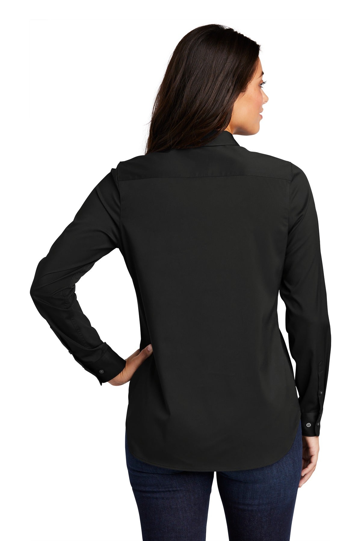 Custom Embroidered Port Authority  Ladies City Stretch Tunic LW680,Black