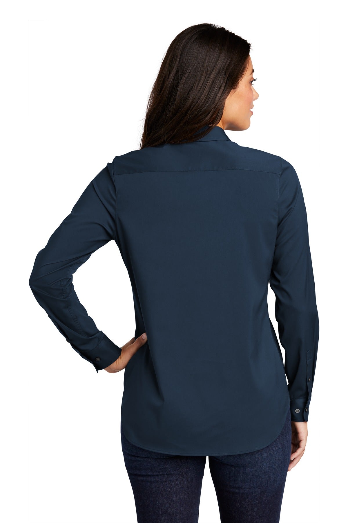 Custom Embroidered Port Authority  Ladies City Stretch Tunic LW680,River Blue Navy