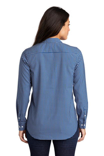 Custom Embroidered Port Authority  Ladies City Stretch Tunic LW680,True Blue/ White