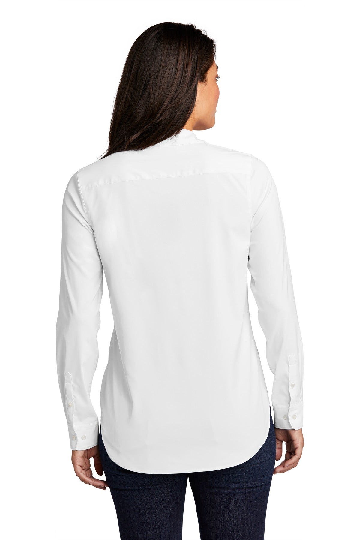 Custom Embroidered Port Authority  Ladies City Stretch Tunic LW680,White
