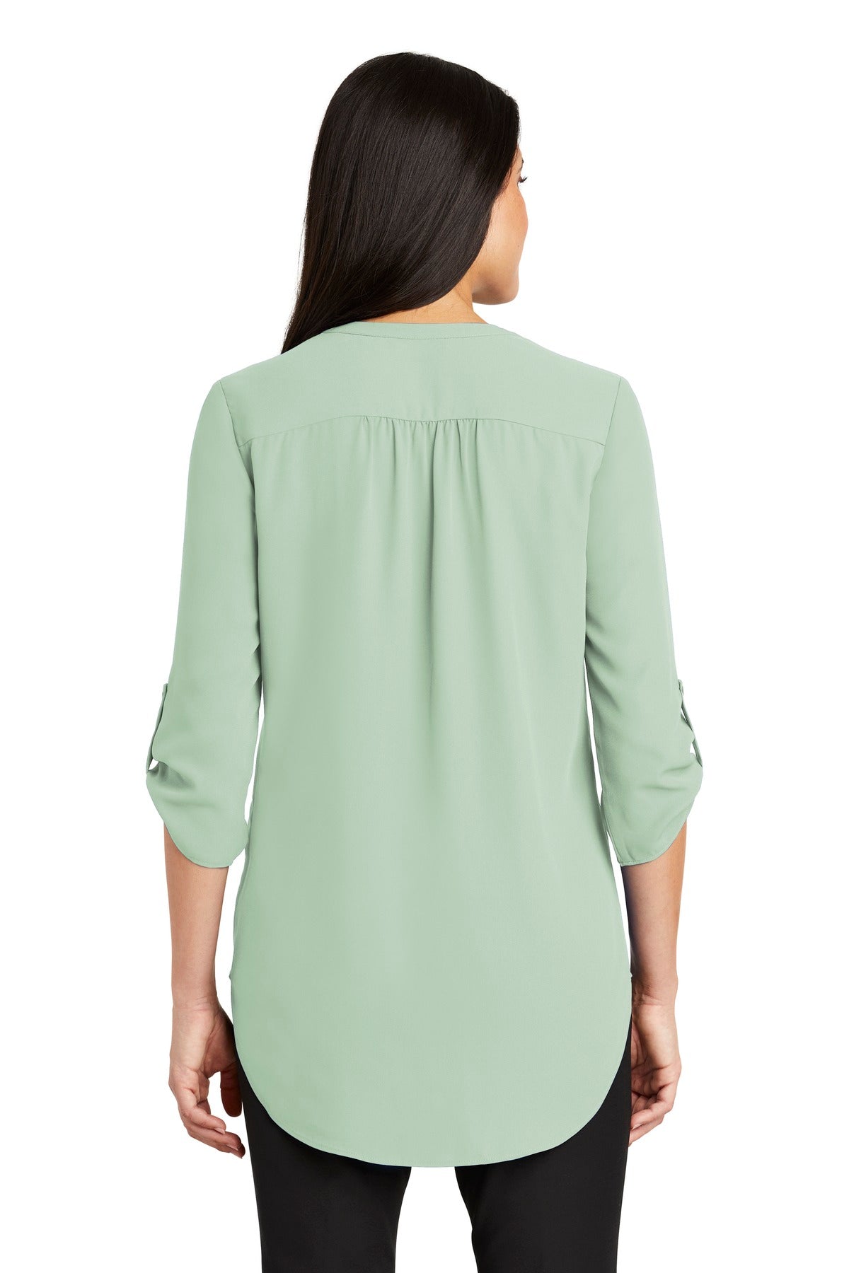 Custom Embroidered Port Authority Women's 3/4-Sleeve Tunic Blouse. LW701,Misty Sage