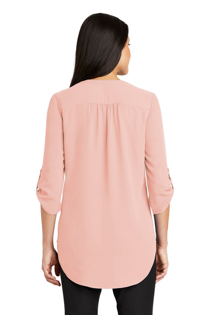 Custom Embroidered Port Authority Women's 3/4-Sleeve Tunic Blouse. LW701,Rose Quartz