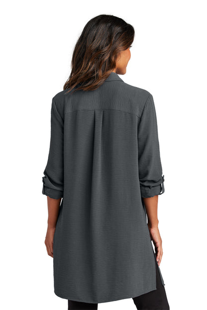 Custom Embroidered Port Authority Women's Textured Crepe Long Tunic LW715,Graphite