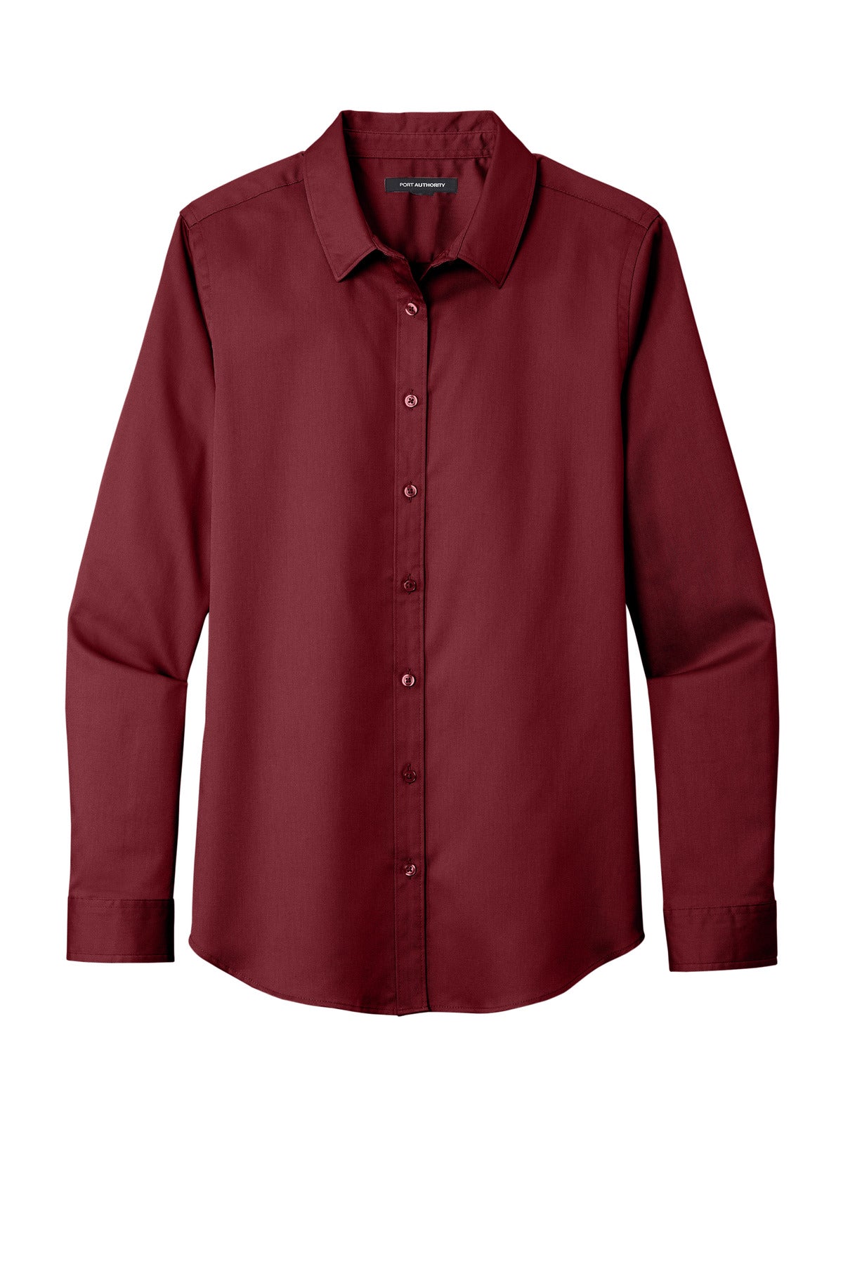 Custom Embroidered Port Authority Clothing Tops in Burgundy