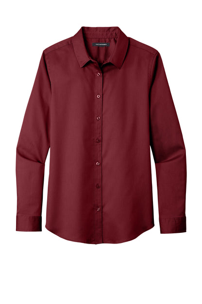 Custom Embroidered Port Authority Clothing Tops in Burgundy