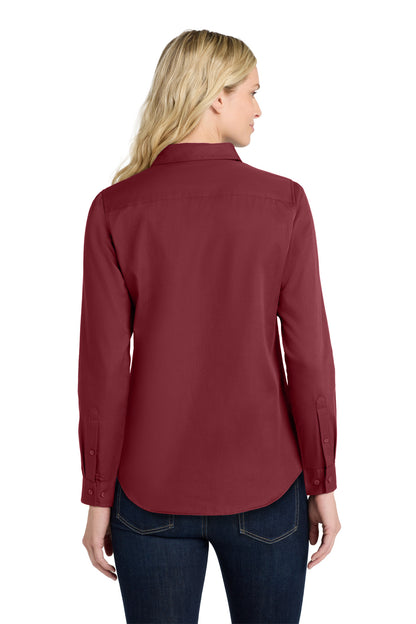 Custom Embroidered Port Authority Clothing Tops in Burgundy