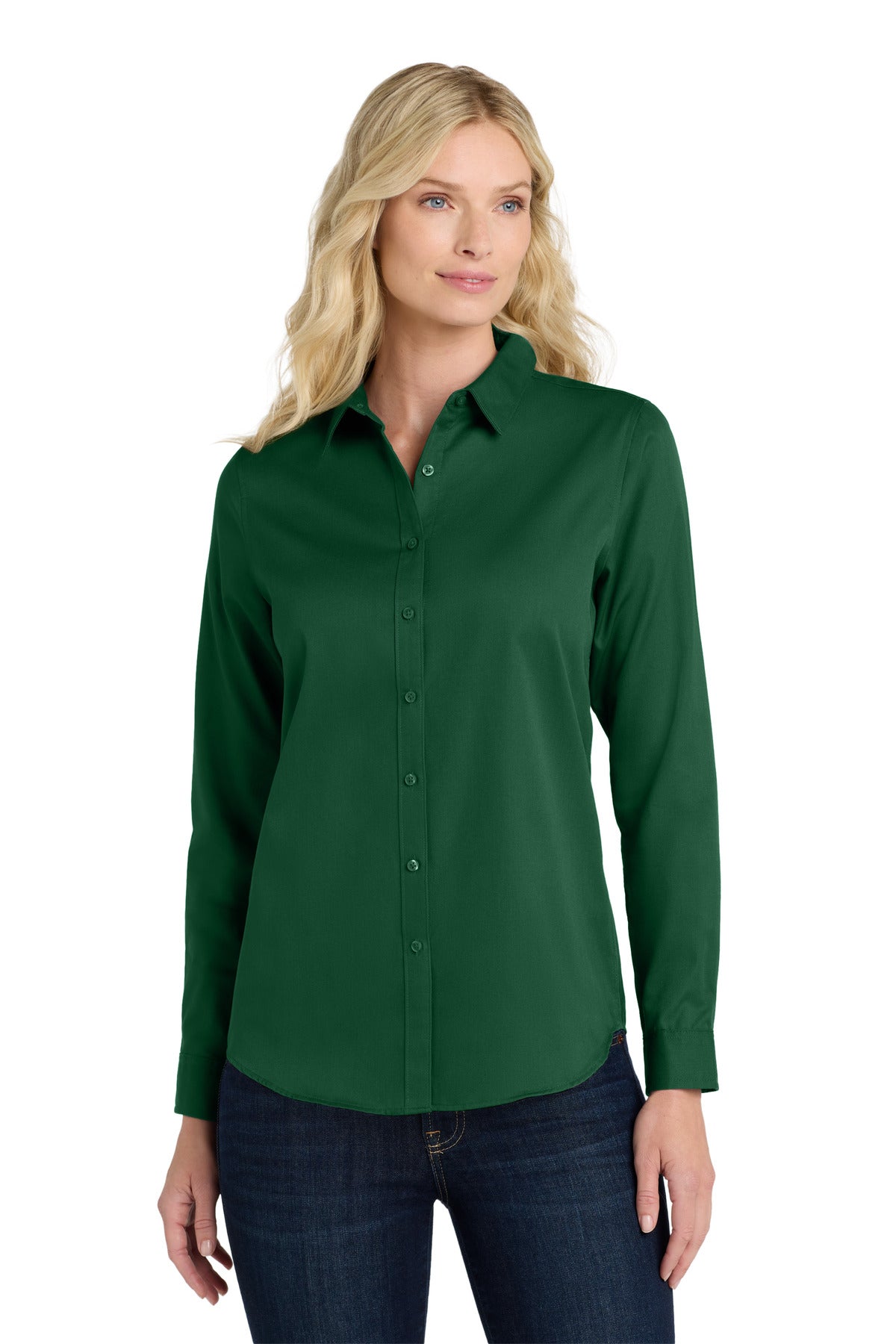 Custom Embroidered Port Authority Clothing Tops in Dark Green