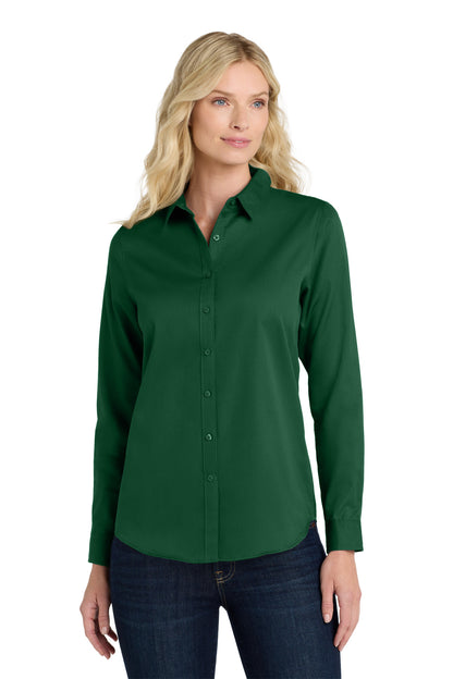 Custom Embroidered Port Authority Clothing Tops in Dark Green
