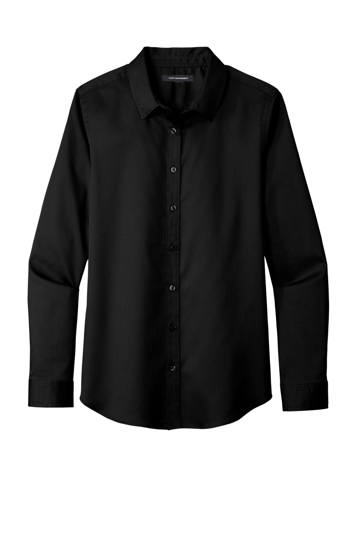 Custom Embroidered Port Authority Clothing Tops in Deep Black