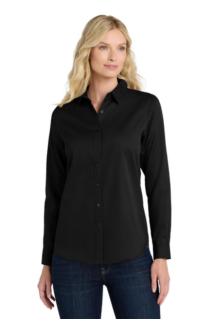 Custom Embroidered Port Authority Clothing Tops in Deep Black
