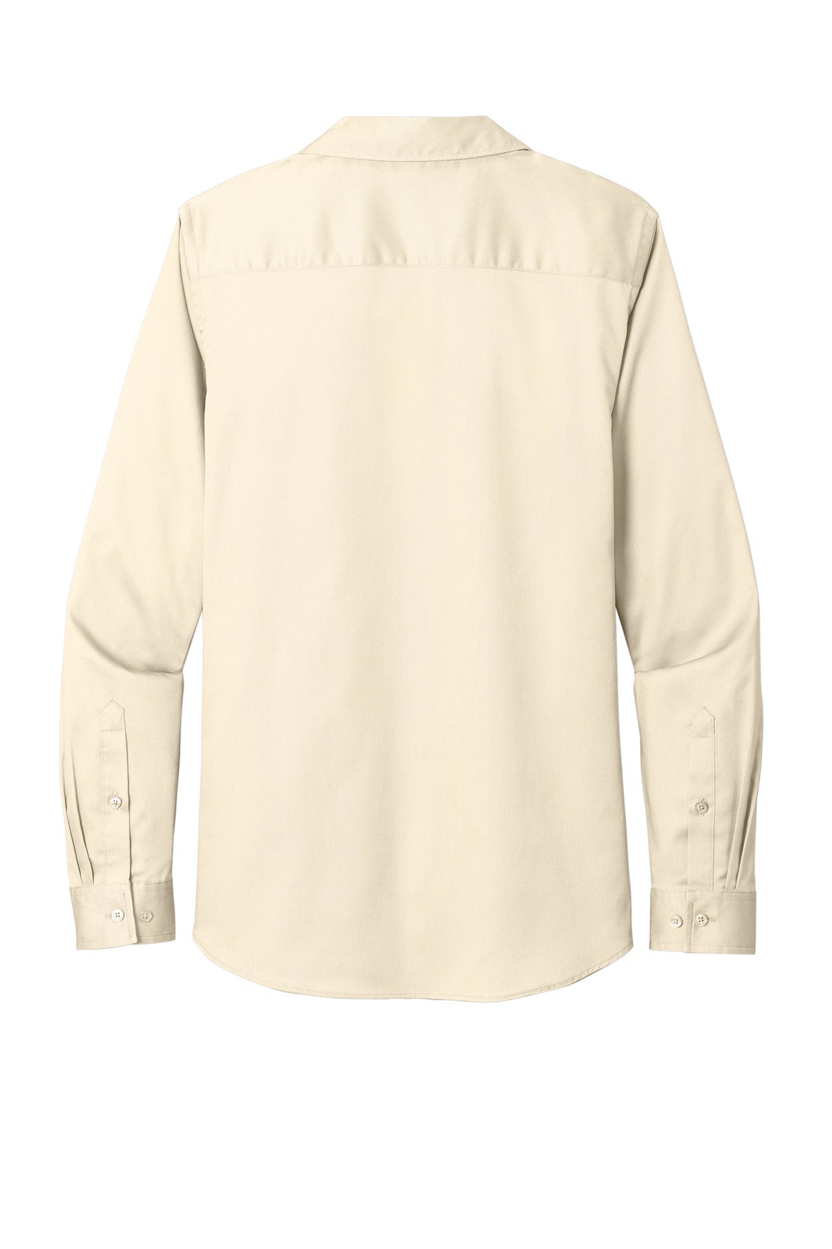 Custom Embroidered Port Authority Clothing Tops in Ecru