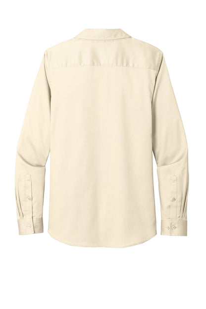 Custom Embroidered Port Authority Clothing Tops in Ecru
