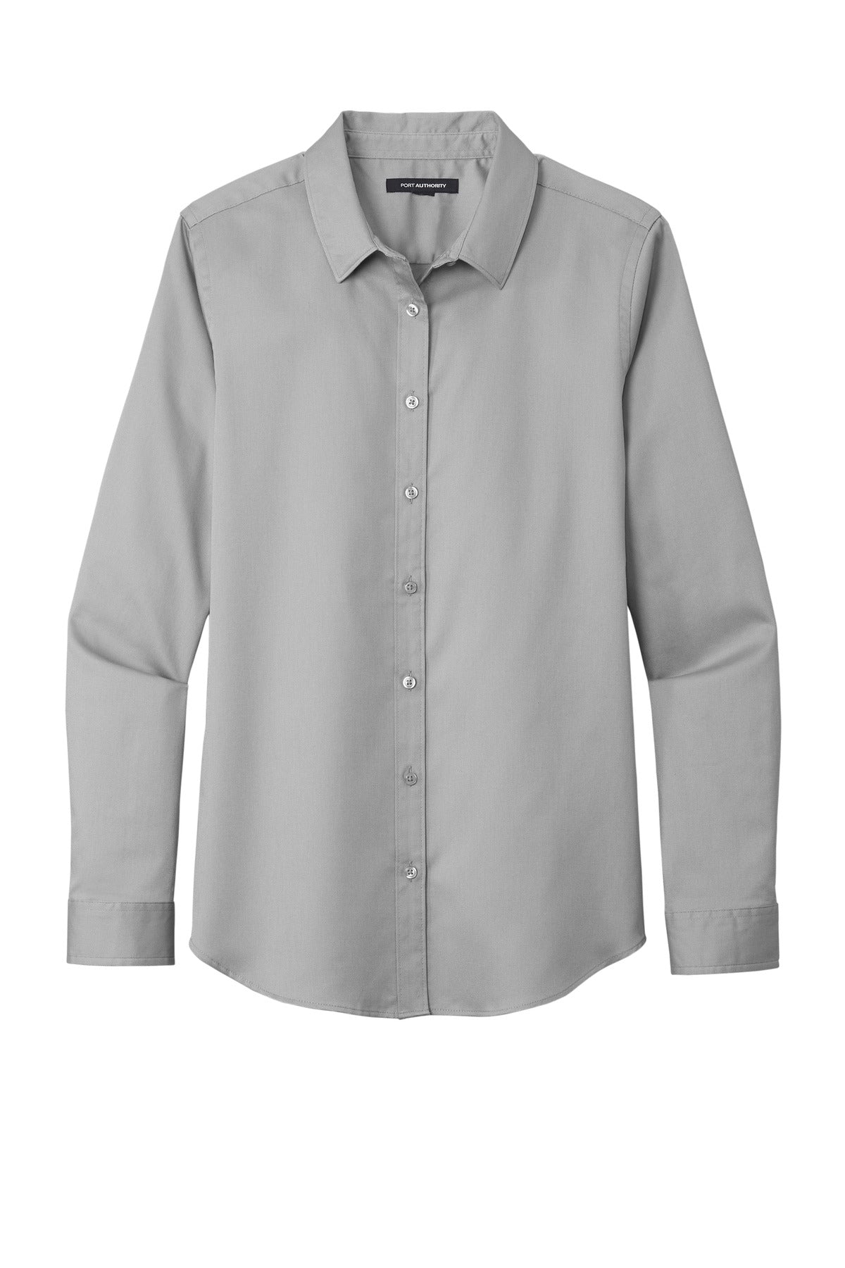 Custom Embroidered Port Authority Clothing Tops in Gusty Grey