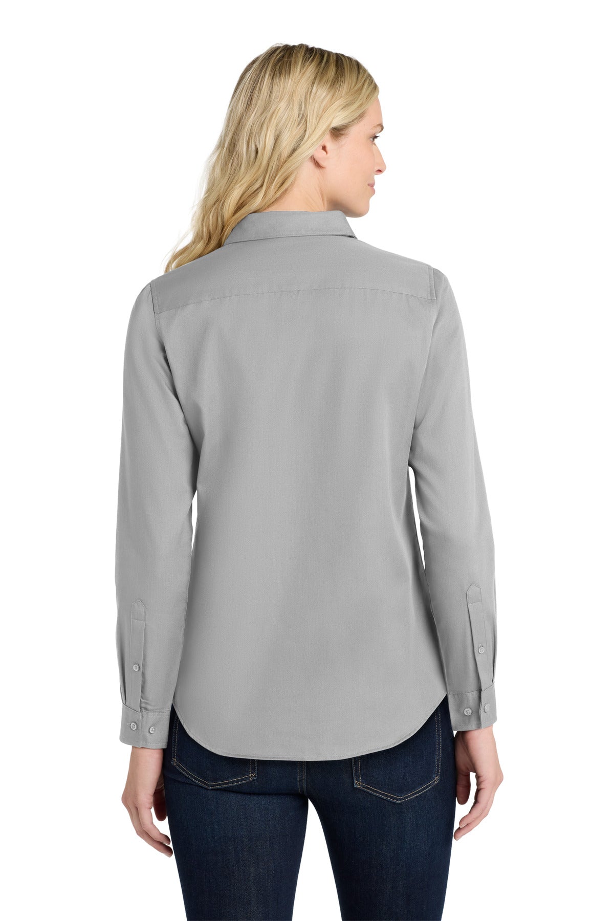 Custom Embroidered Port Authority Clothing Tops in Gusty Grey