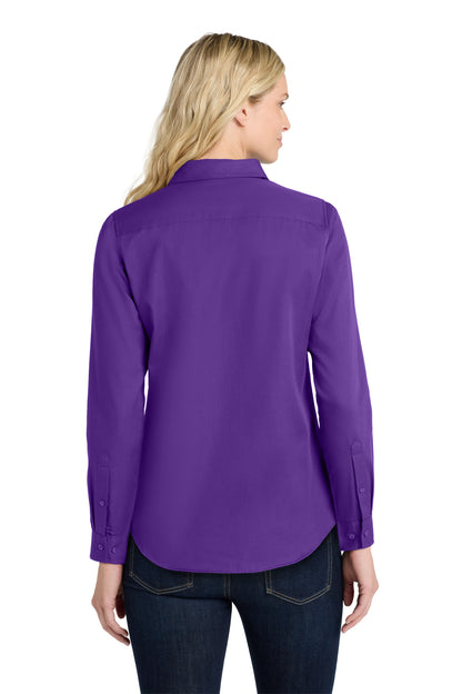 Custom Embroidered Port Authority Clothing Tops in Purple