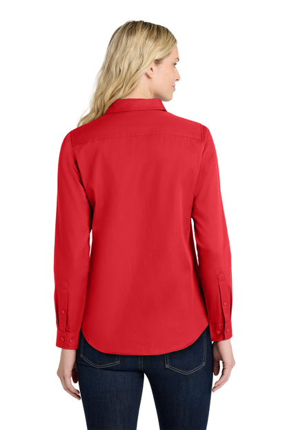 Custom Embroidered Port Authority Clothing Tops in Rich Red