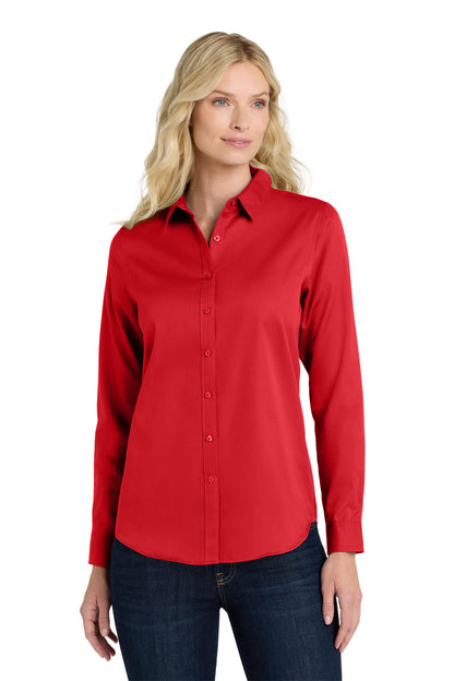 Custom Embroidered Port Authority Clothing Tops in Rich Red