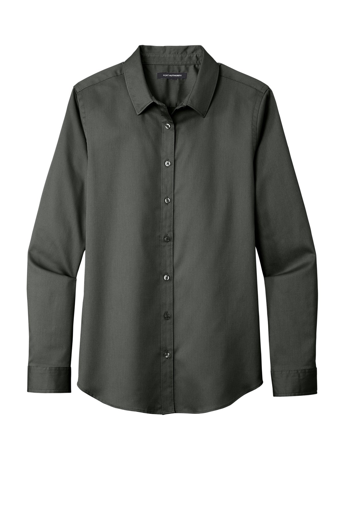 Custom Embroidered Port Authority Clothing Tops in Storm Grey