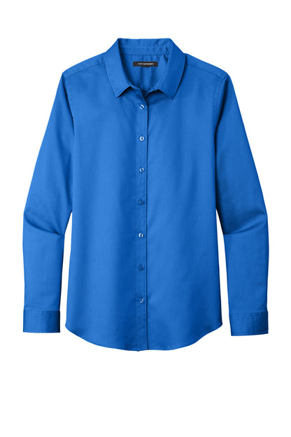 Custom Embroidered Port Authority Clothing Tops in Strong Blue