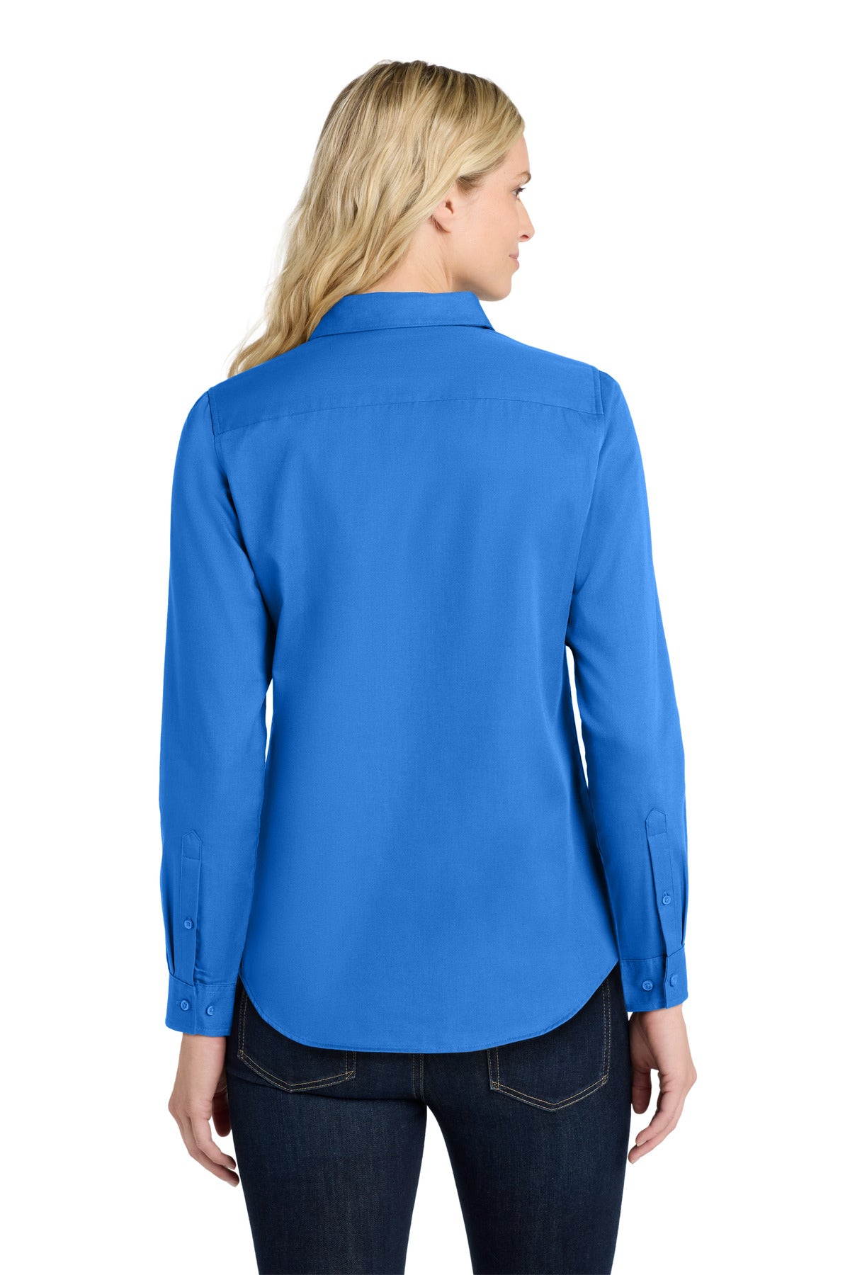 Custom Embroidered Port Authority Clothing Tops in Strong Blue