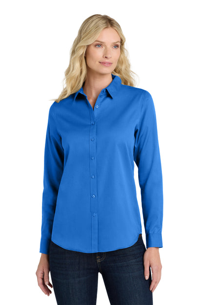 Custom Embroidered Port Authority Clothing Tops in Strong Blue