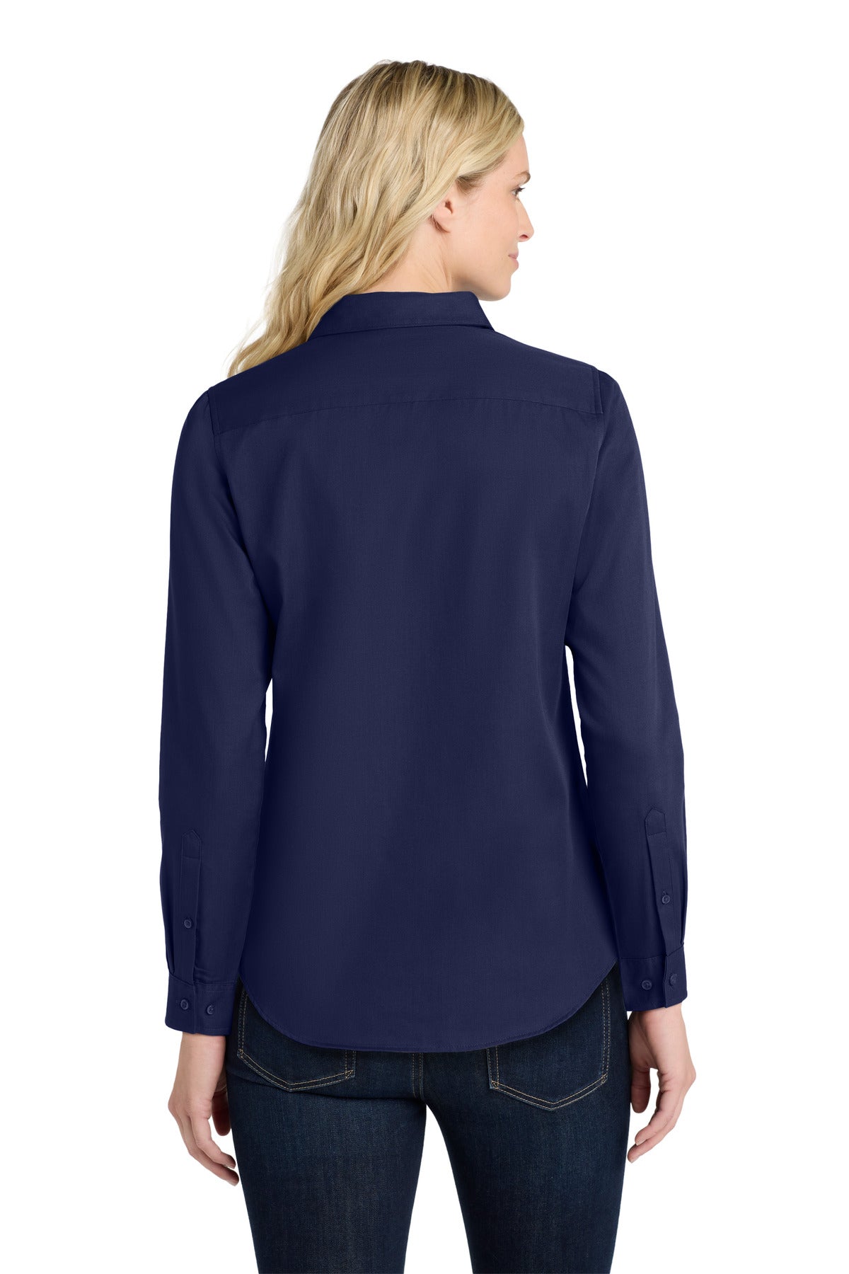 Custom Embroidered Port Authority Clothing Tops in True Navy