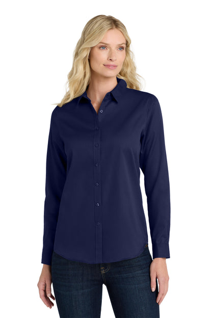 Custom Embroidered Port Authority Clothing Tops in True Navy