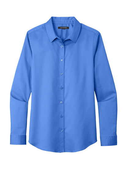 Custom Embroidered Port Authority Clothing Tops in Ultramarine Blue