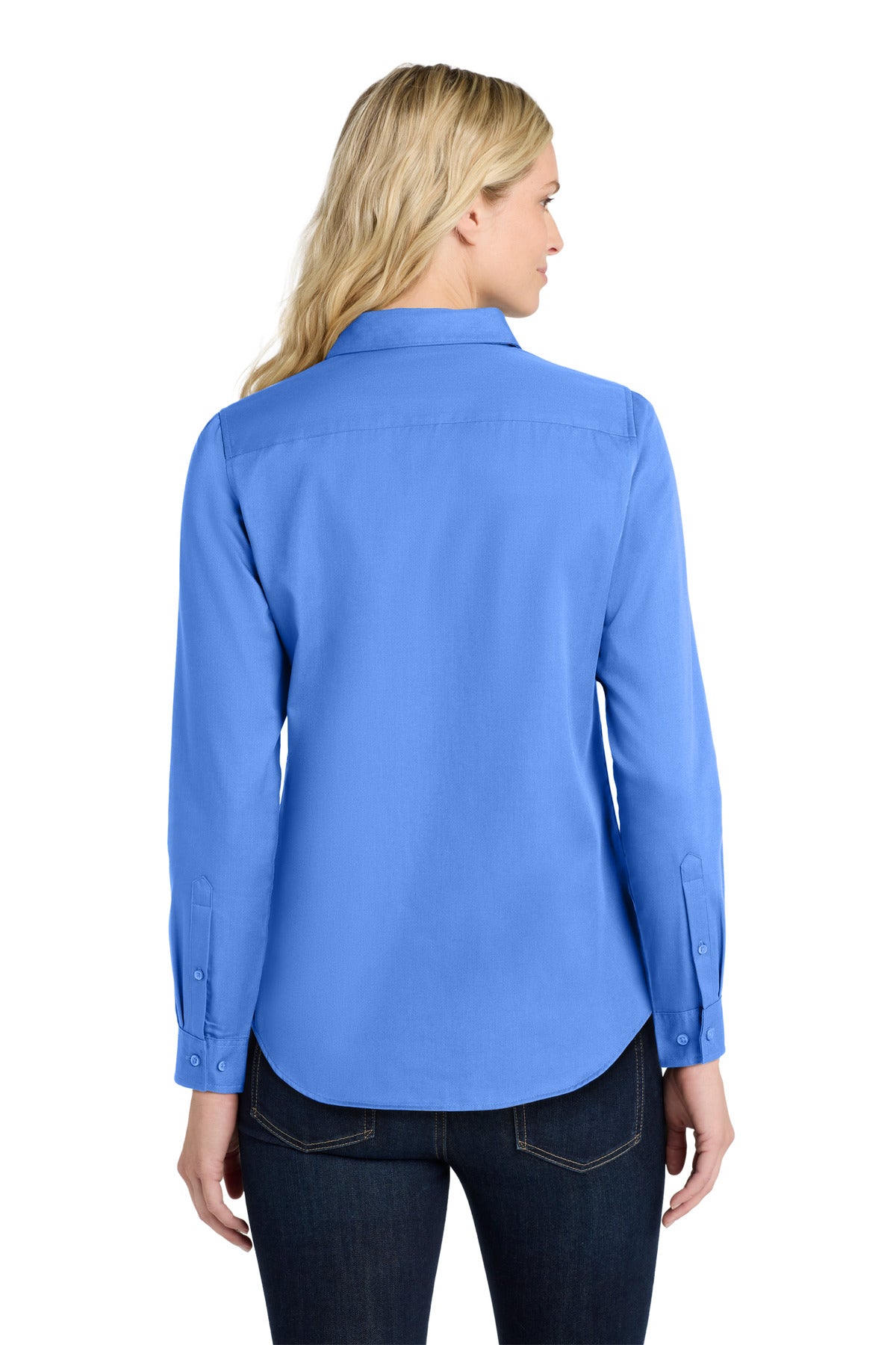 Custom Embroidered Port Authority Clothing Tops in Ultramarine Blue