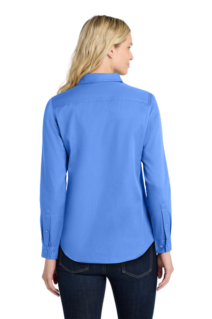 Custom Embroidered Port Authority Clothing Tops in Ultramarine Blue