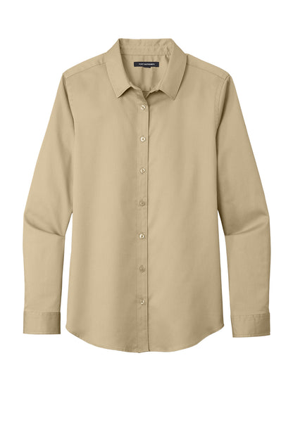 Custom Embroidered Port Authority Clothing Tops in Wheat