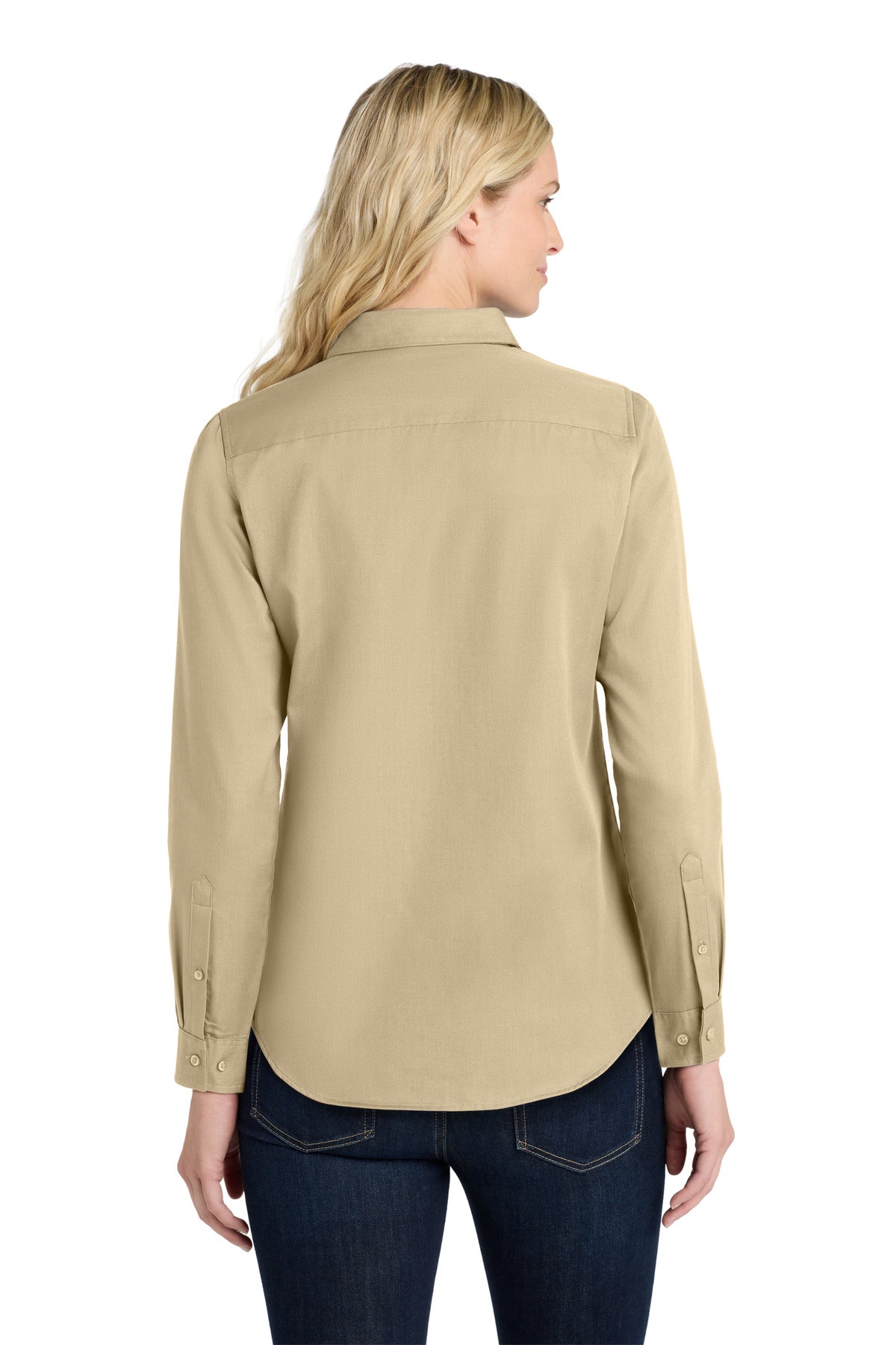 Custom Embroidered Port Authority Clothing Tops in Wheat