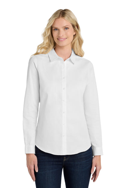 Custom Embroidered Port Authority Clothing Tops in White