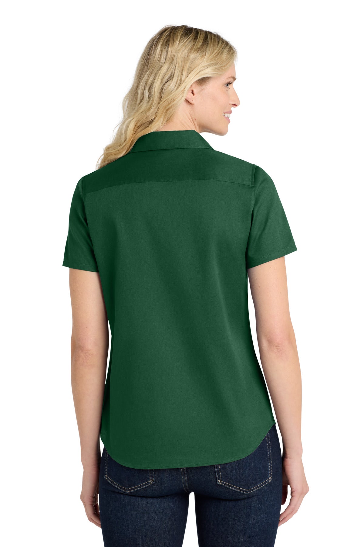 Custom Embroidered Port Authority Clothing Tops in Dark Green