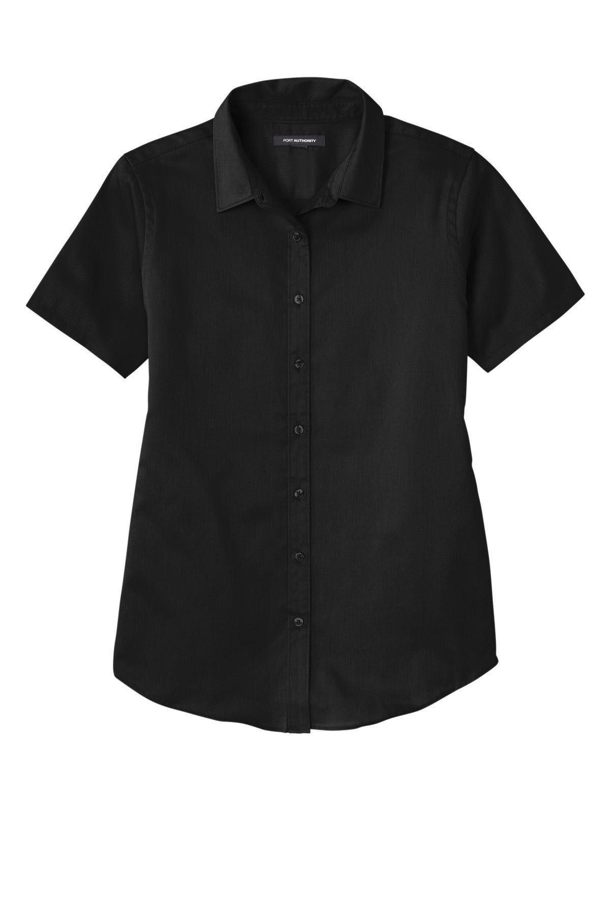 Custom Embroidered Port Authority Clothing Tops in Deep Black