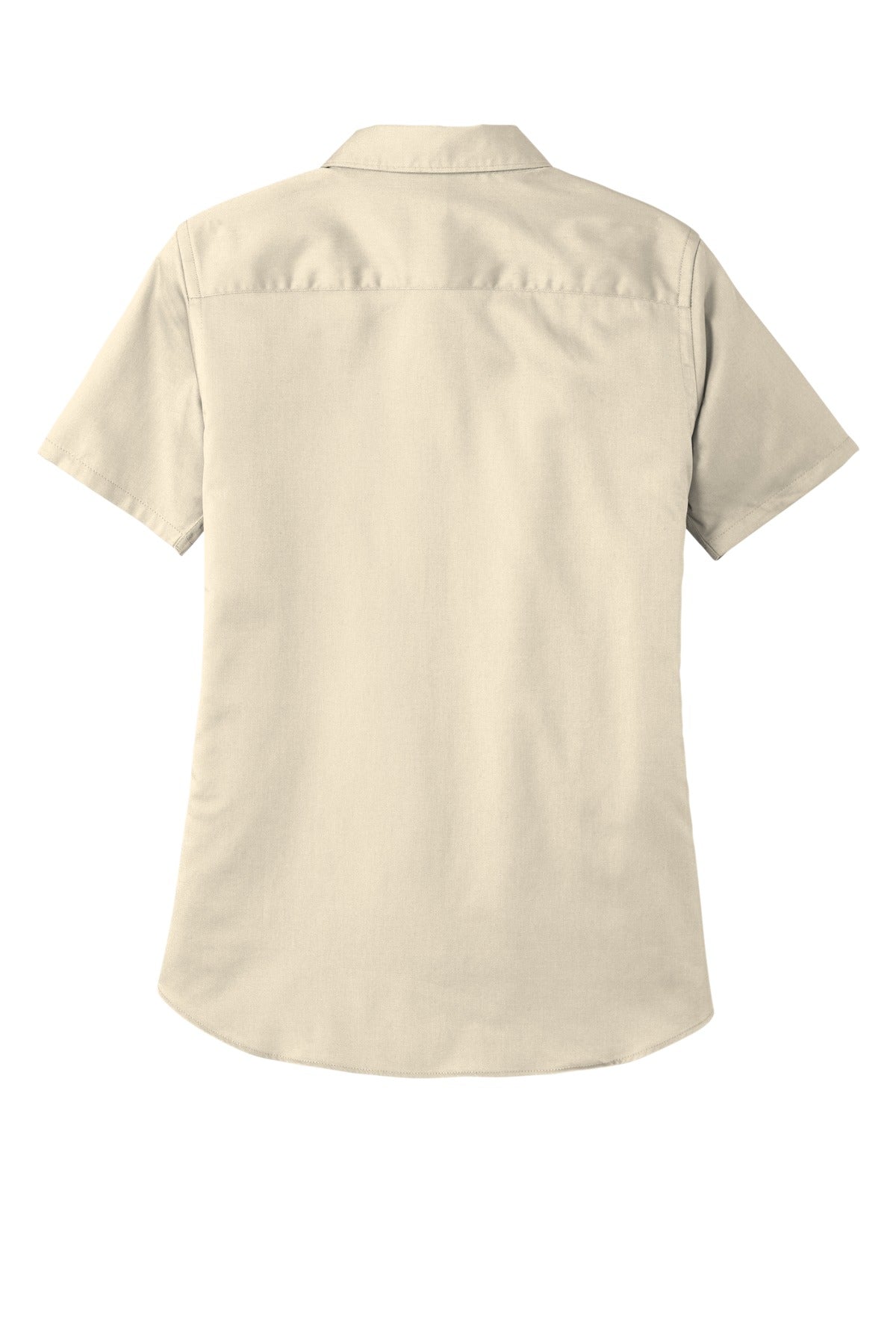 Custom Embroidered Port Authority Clothing Tops in Ecru
