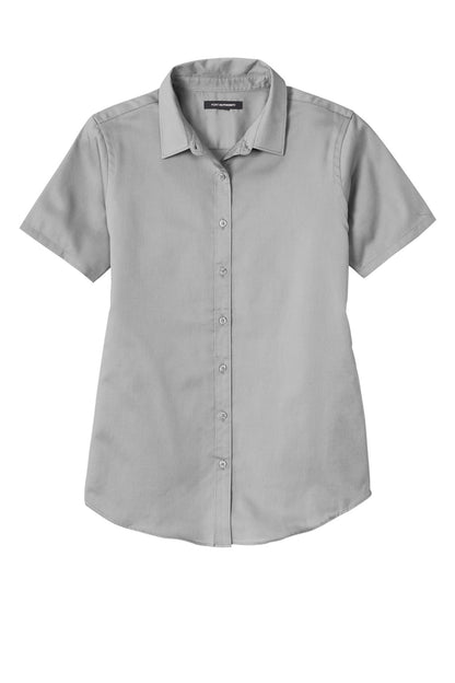 Custom Embroidered Port Authority Clothing Tops in Gusty Grey