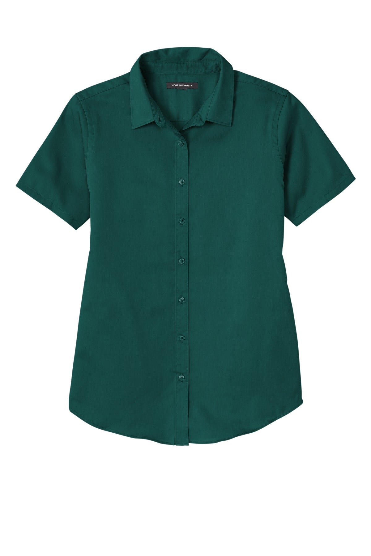 Custom Embroidered Port Authority Clothing Tops in Marine Green