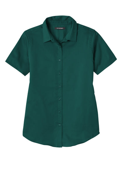 Custom Embroidered Port Authority Clothing Tops in Marine Green