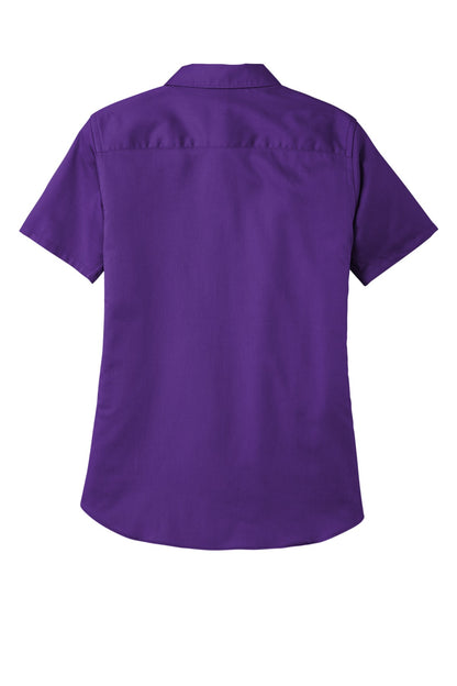Custom Embroidered Port Authority Clothing Tops in Purple