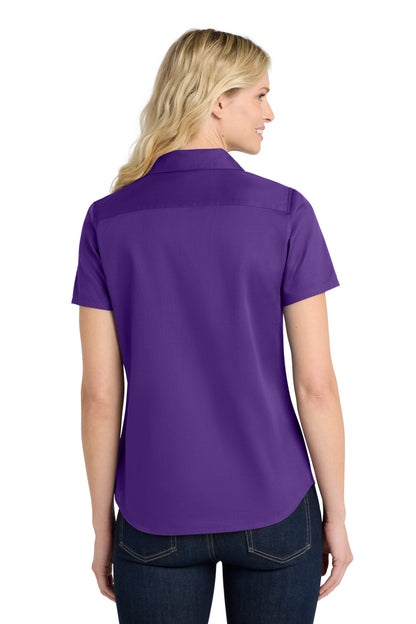 Custom Embroidered Port Authority Clothing Tops in Purple