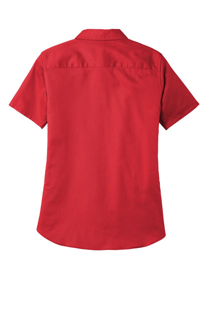 Custom Embroidered Port Authority Clothing Tops in Rich Red