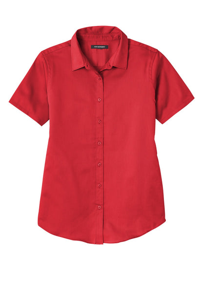Custom Embroidered Port Authority Clothing Tops in Rich Red