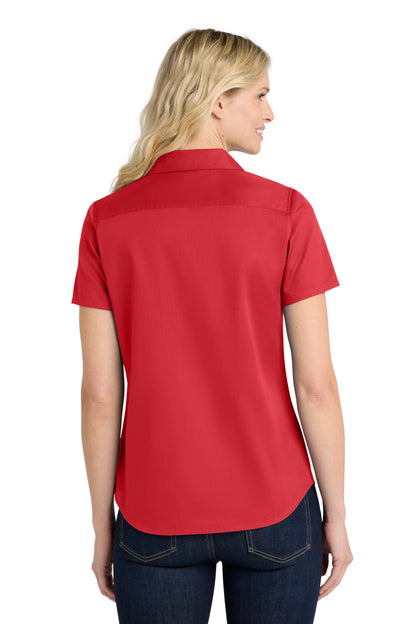 Custom Embroidered Port Authority Clothing Tops in Rich Red